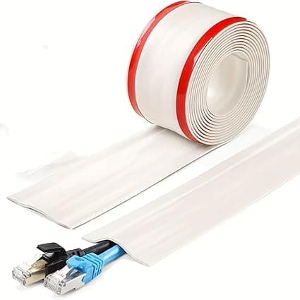 Floor Cord Cover PVC Cable Protector for Wires on Floor, Cord Hider for Extension Cables, Wire Cover for Cable Management (1 Meter)